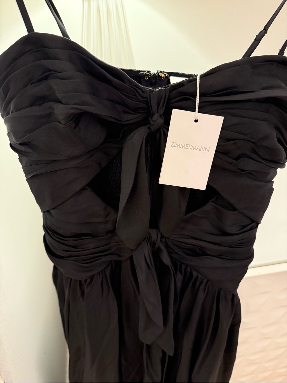 Zimmermann Black aster scarf midi dress - Picture 3 of 9